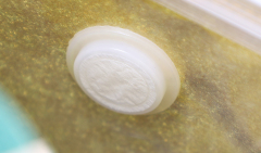 250g white Kraft coffee bags flat block bottom with zip