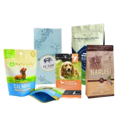 Custom Dog Treat Packaging Flat Bottom Bags Supplier