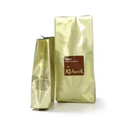 250g 500g Gold Foil Gusset Coffee Bags with Valve