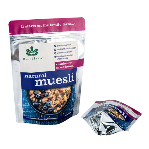 Custom Stand Up Pouch Muesli Packaging Aluminum Foil Bag