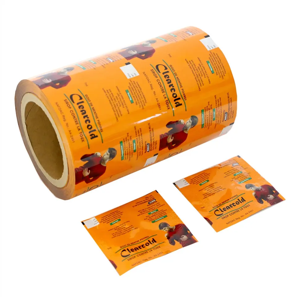 Plastic sachet packaging roll