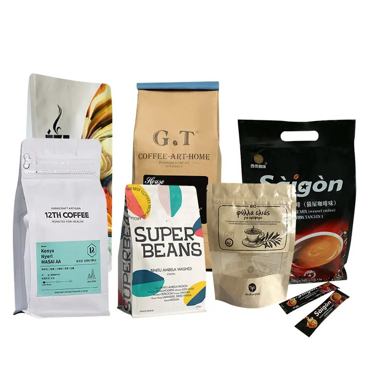 custom coffee packaging bags and pouches wholesale