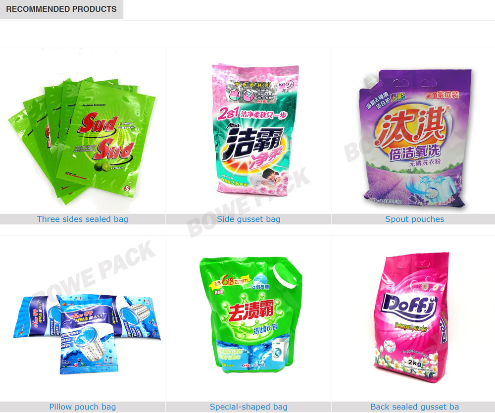 custom detergent packaging bags wholesale