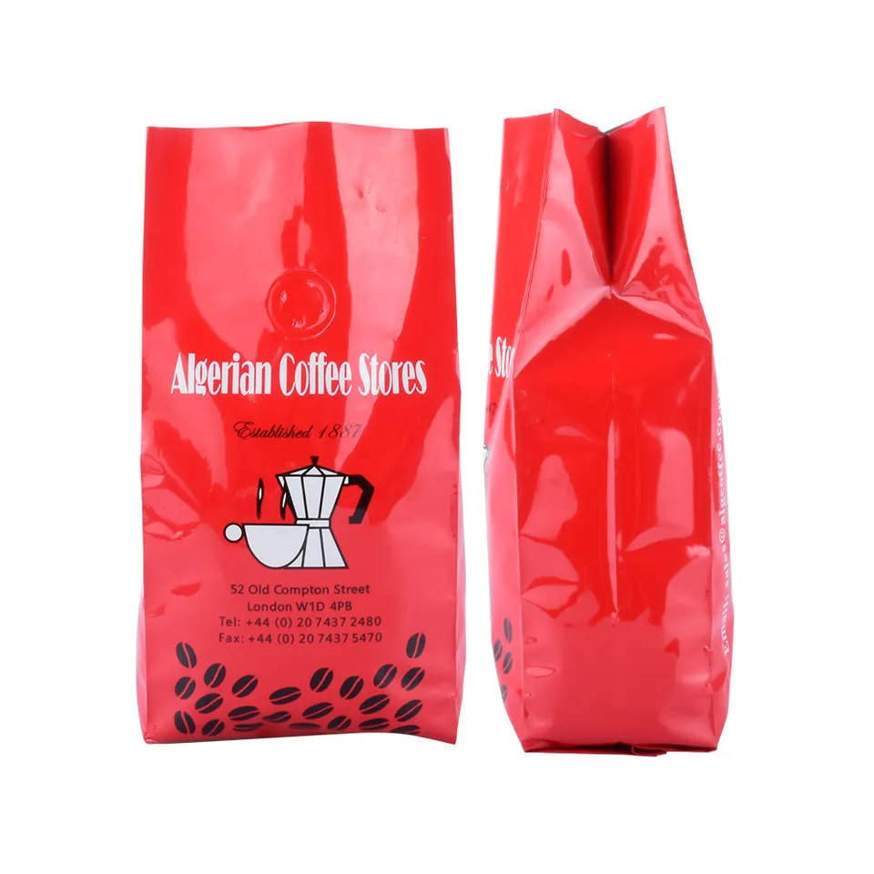 Custom Side Gusset Bag With Valve 500g 1kg Foil Coffee Packaging