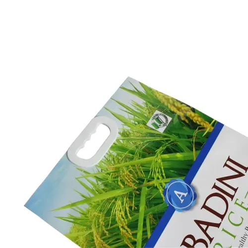Wholesale Rice Packaging Bag 1kg 3kg 5kg Plastic Handle Pouch