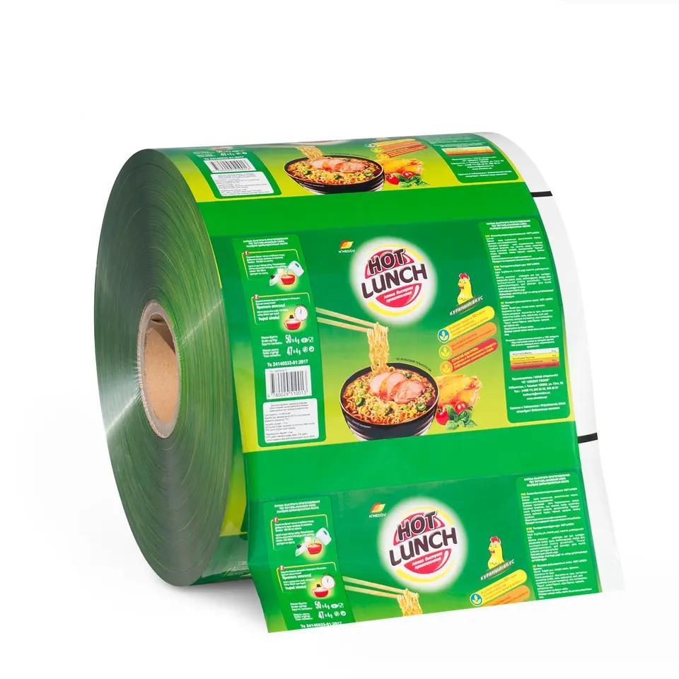 Custom Printed Instant Noodle Packaging Film Roll Stock Supplier