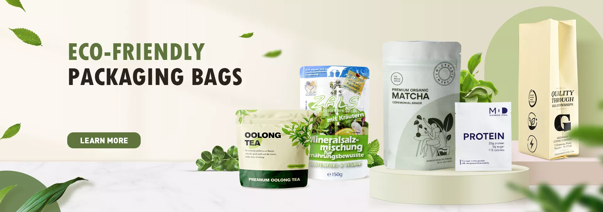 eco friendly packaging pouch wholesale