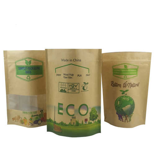 Custom Recyclable Pouches Mono Plastic Kraft Packaging Bag