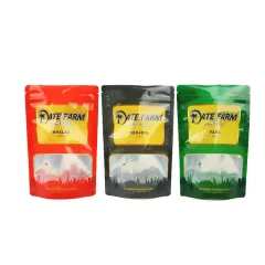 Bolsitas de té personalizadas con logotipo doypack metalizado brillante con ventana