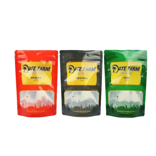 Bolsitas de té personalizadas con logotipo doypack metalizado brillante con ventana