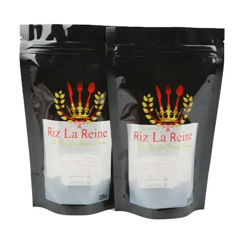 Bolsitas de té personalizadas con logotipo doypack metalizado brillante con ventana