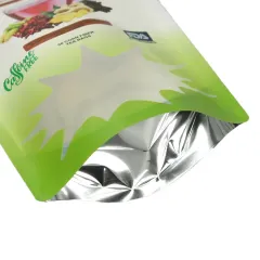 Bolsitas de té personalizadas con logotipo doypack metalizado brillante con ventana