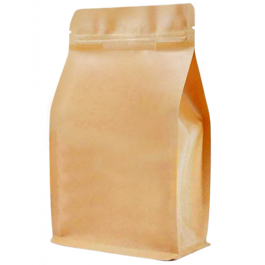 Custom Kraft flat bottom pouch