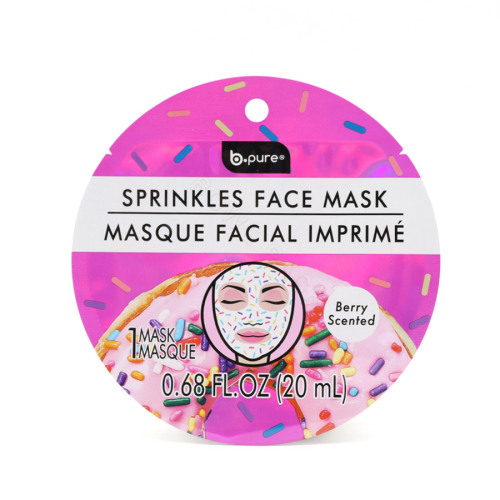 Custom Facial Mask Packaging Special Shape Pouch with Holographic Effect