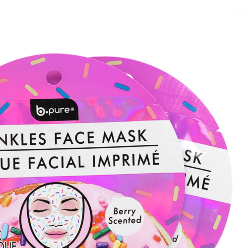 Custom Facial Mask Packaging Special Shape Pouch with Holographic Effect
