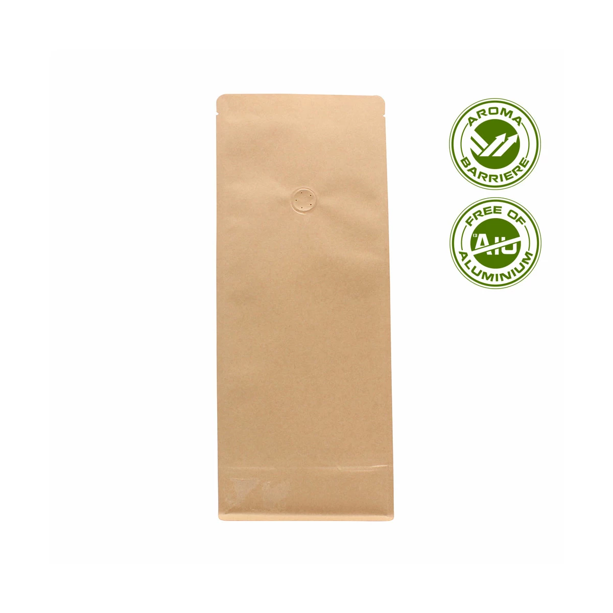 Brown Kraft Paper Flat Bottom Pouch EU Compliant Packaging Wholesale