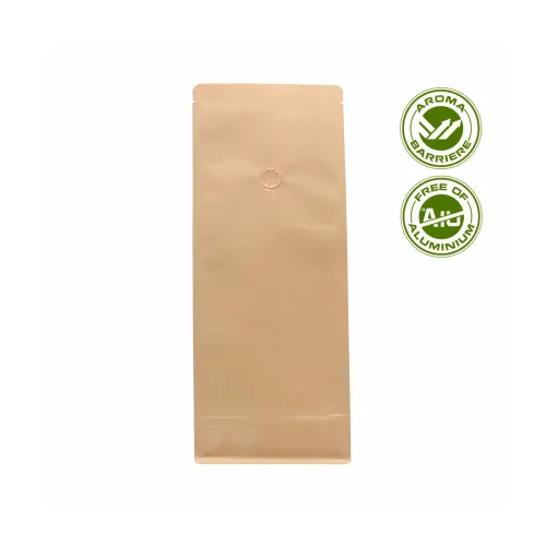 1kg Renewable Brown Kraft Paper Flat Bottom coffee pouch – Bruce Dou