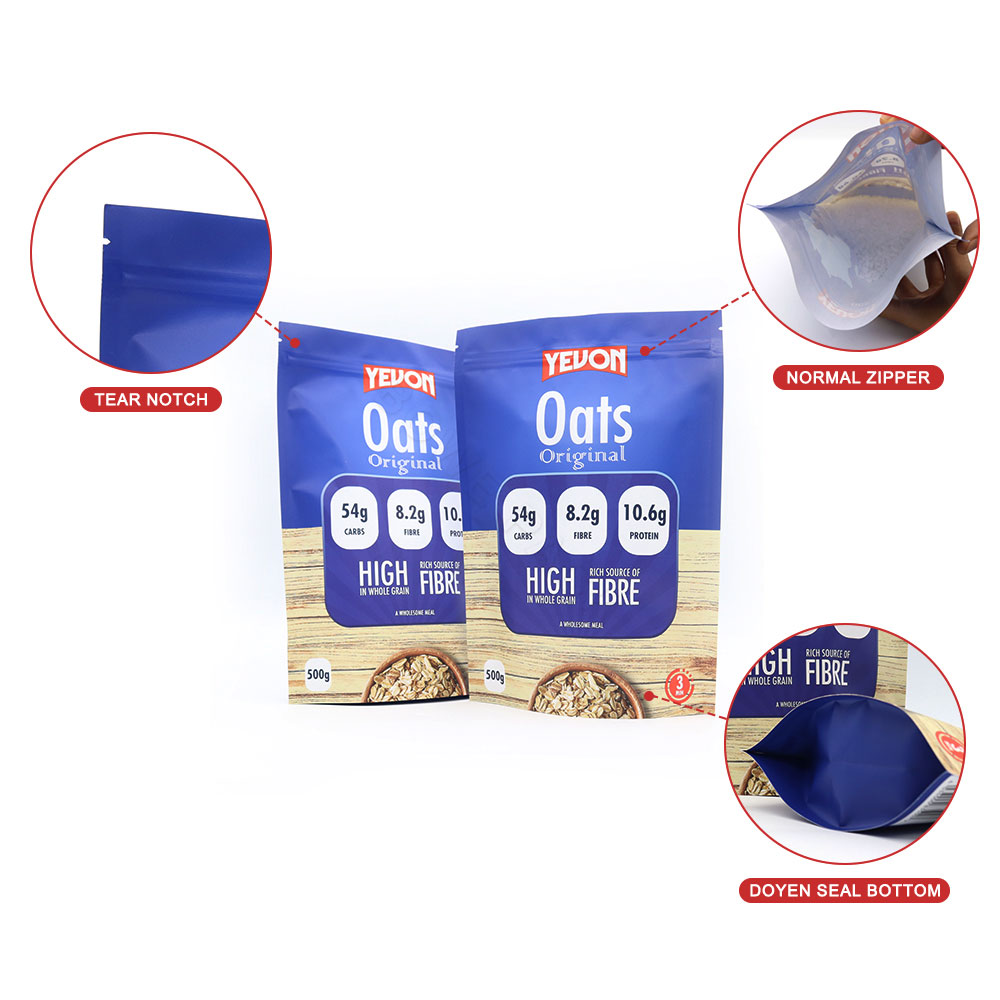 oats packaging stand up pouches wholesale