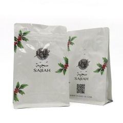 Custom waterproof vented coffee bags with zipper box bottom pouch supplier