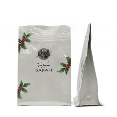Custom waterproof vented coffee bags with zipper box bottom pouch supplier