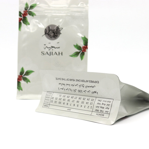 Custom waterproof vented coffee bags with zipper box bottom pouch supplier