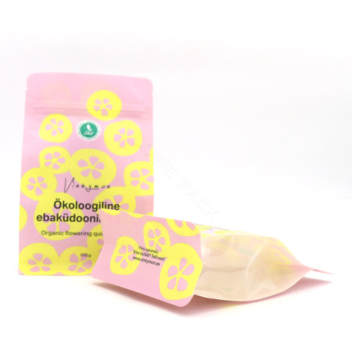 Recyclable Square Bottom Pouch with Zipper Side Gusset Window Supplier
