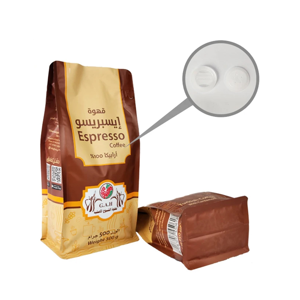 Flat Bottom Vented Coffee Bags