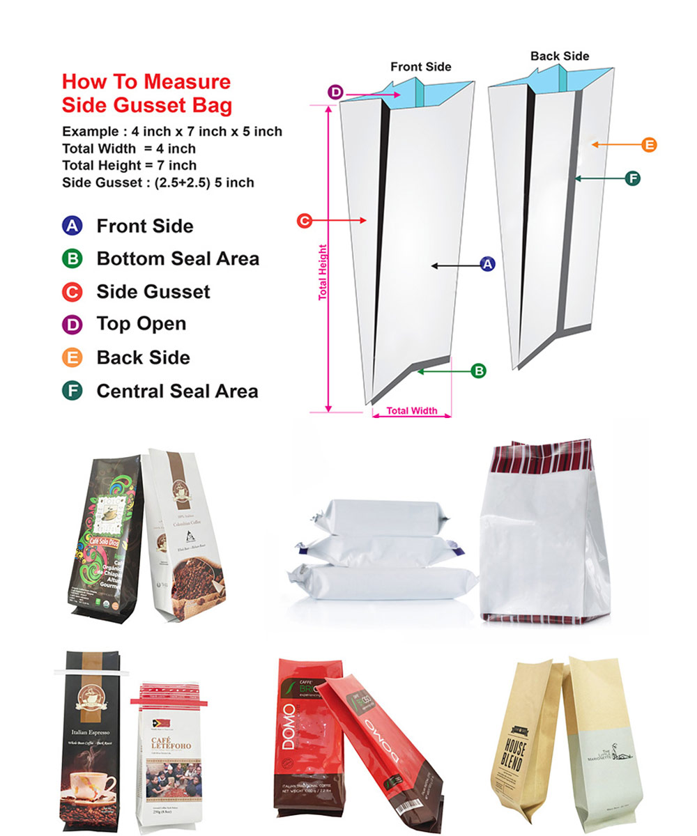 How to measure side gusset bag