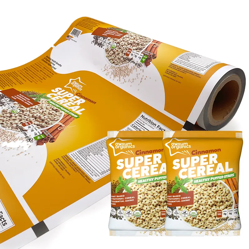 laminated packaging film roll for food