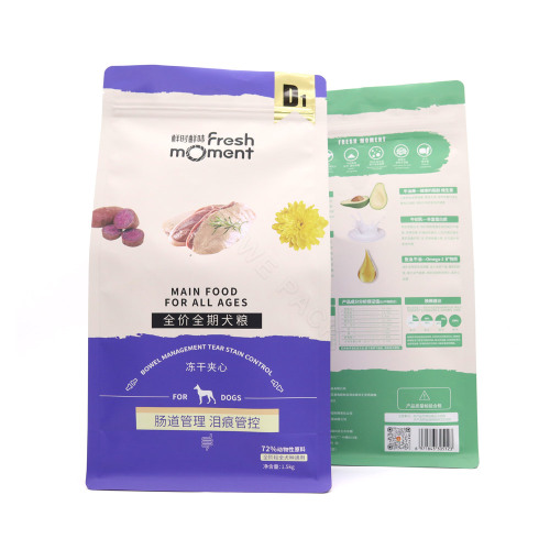 Bolsas reciclables de fondo plano para comida para perros