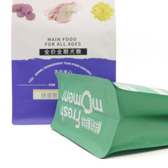 Bolsas reciclables de fondo plano para comida para perros