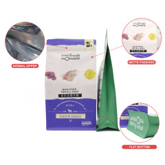 Bolsas reciclables de fondo plano para comida para perros