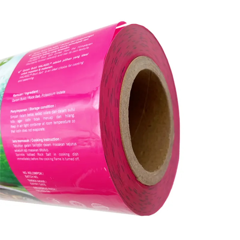 PE PET Food Packaging Film Roll for Salt Spice Chili Powder Supplier