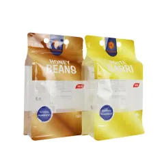 Custom Flat Bottom Pouch with Zipper for Food Flour Cereal Muesli