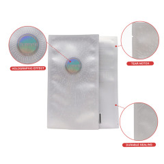 Flexible plastic three side seal bag skincare packaging pouch