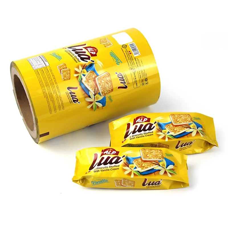 Printed Biscuit Packaging Film Roll Sachet Pouch Bag Supplier