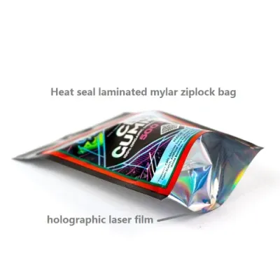 Child proof 4x5 mylar bags weed flower packaging odor proof