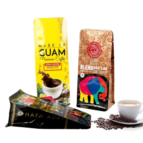 Custom coffee bags with valve resealable