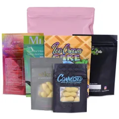 Child proof 4x5 mylar bags weed flower packaging odor proof