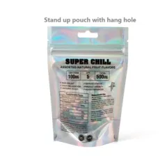 Child proof 4x5 mylar bags weed flower packaging odor proof