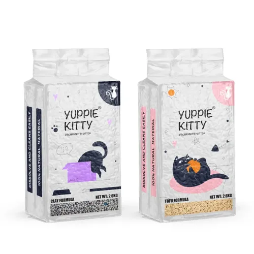 Custom 2.5kg Cat Litter Packaging Bag Gusset Pouch with Handle Window