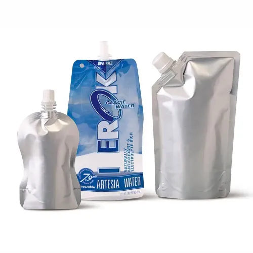 Custom Aluminum Doypack Pouch with Spout Refill Bags Wholesale