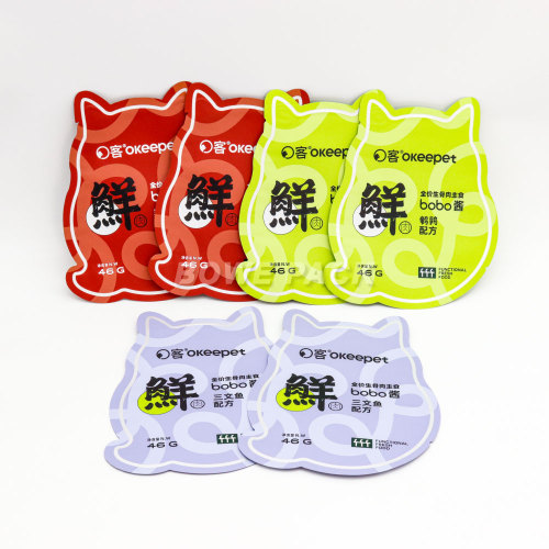 Pet food unique shaped mylar bags China supplier