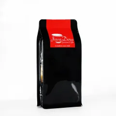 Glossy Black Stand Up Plastic Coffee Bag Smellproof Pouch Supplier