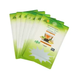 Bolsitas de té personalizadas con logotipo doypack metalizado brillante con ventana