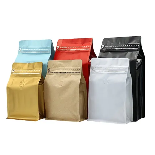Custom Matte Black Coffee Bags with Valve Wholesale