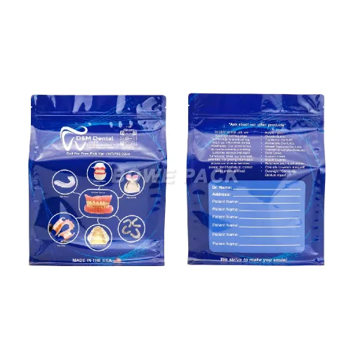 Wholesale Aligner Packaging Flat Bottom Pouch with Zipper