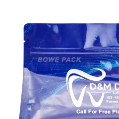Wholesale Aligner Packaging Flat Bottom Pouch with Zipper