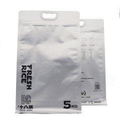 Wholesale Rice Packaging Bags 1kg 3kg 5kg Plastic Handle Pouch