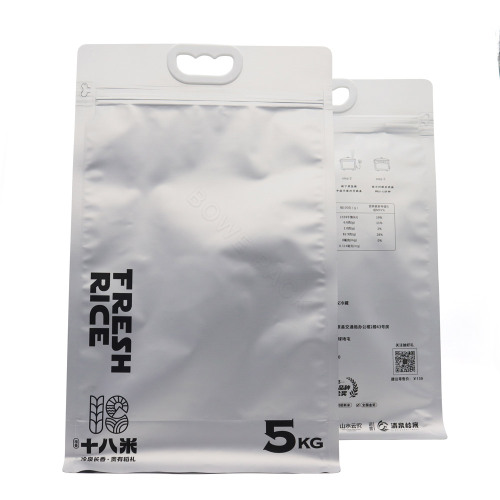 Wholesale Rice Packaging Bags 1kg 3kg 5kg Plastic Handle Pouch